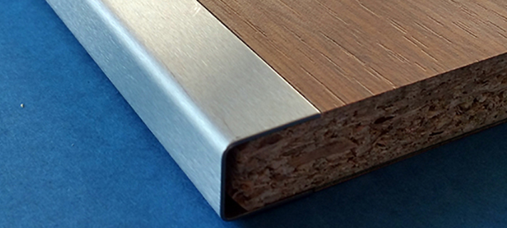 Edelstahl für Holz und Platten Edelstahl Einfassprofile